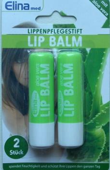 Elina med Lippenpflegestift Lip Balm mit Aloe Vera 2 x 4,3 gr