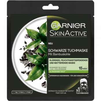 Garnier SkinActive schwarze Tuchmaske mit Bambuskohle 1 Stück 28 gr