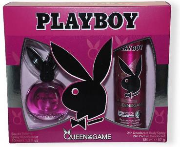 Playboy Geschenkset Queen of the Game Eau de Toilette 40 ml + Deo Body Spray 150 ml
