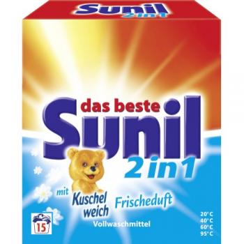 Sunil 2in1 Vollwaschmittel Frischeduft 1,012 kg 15 WL