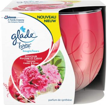 Glade by brise Duftkerze im Glas Pfingstrose & Kirsche 120 gr
