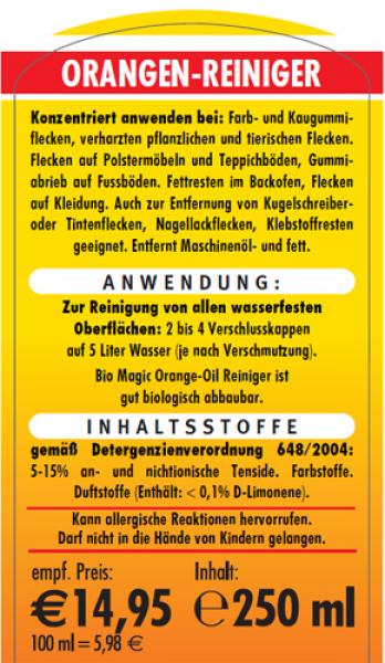 Bio Magic Orangen-Reiniger 250 ml