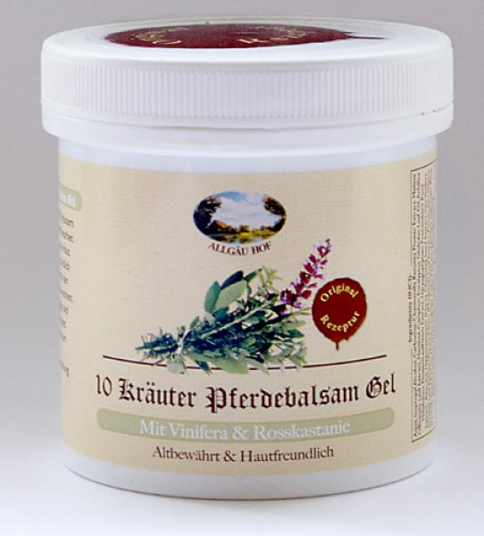 Allgäu Hof 10-Kräuter Pferdebalsam Gel 250 ml
