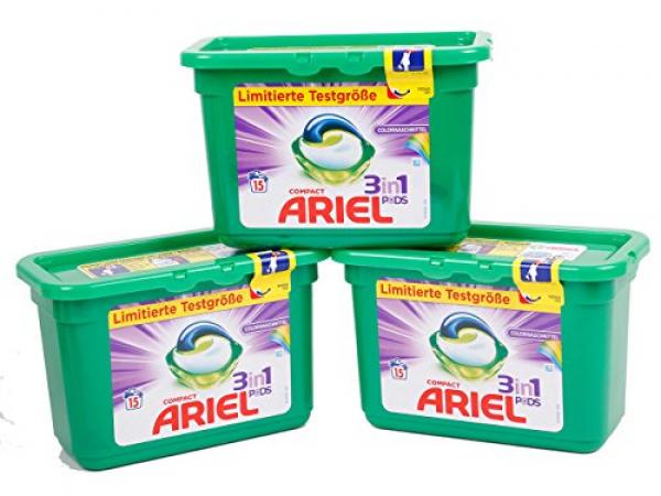 Ariel Compact Colorwaschmittel 3in1 Pods 15 WL
