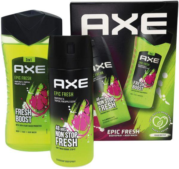 Axe Geschenkset Epic Fresh Bodywash 250 ml + Bodyspray 150 ml