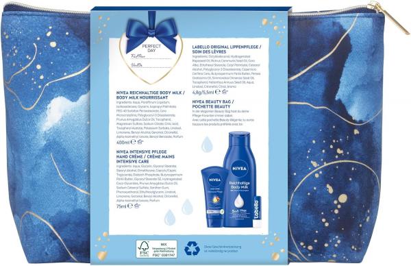 NIVEA Geschenkset Perfect Day 4-teilig im Beauty Bag