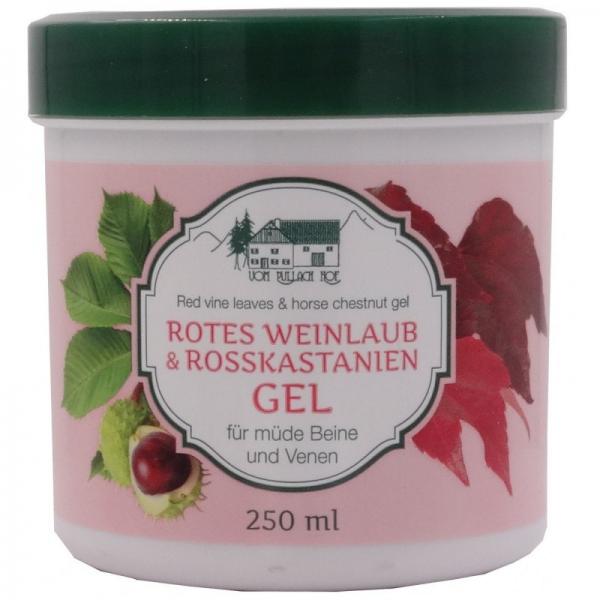 Pullach Hof rotes Weinlaub & Rosskastanien-Gel 250 ml