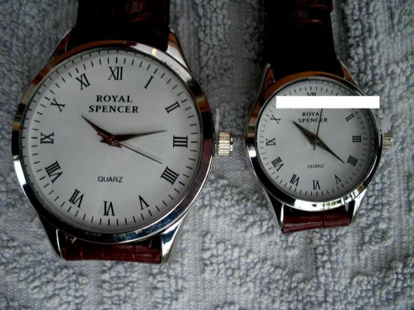 Royal Spencer Partneruhren Quartzwerk Lederband braun