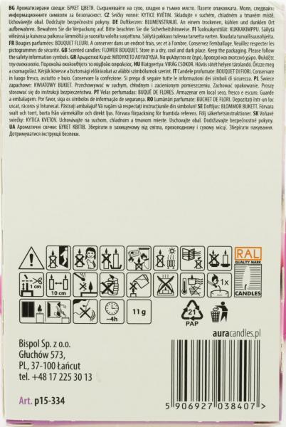 Bispol Aura Candles Duft-Teelichte Flower bouqet 6er