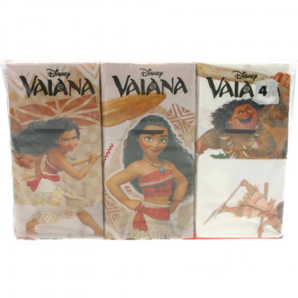 Worldcart Taschentücher Vaiana 6 x 9 Stück 4-lagig